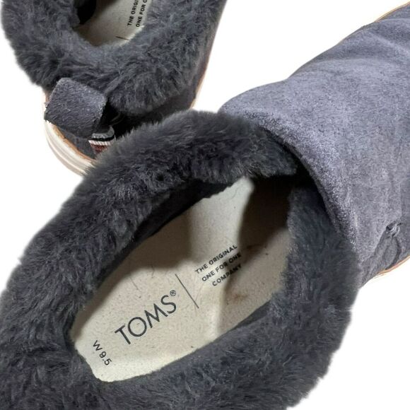 Toms Gray Suede Faux Fur Paxton Slip-On Chukka Sneaker 9.5 - Picture 7 of 7